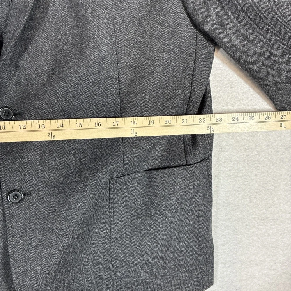 Combatant Gentlemen Charcoal Gray Tollegno 1900 Wool Blazer Mens 50R Slim